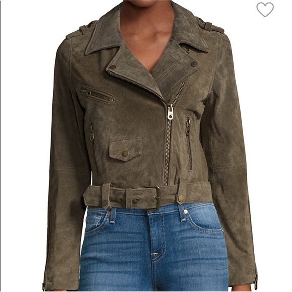 Vigoss Genuine Brown Suede Leather Moto Jacket Small - Picture 2 of 13